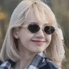 Retro Arc de Triomphe oval-framed metal sunglasses, trendy fashion show and street style versatile sunglasses, sun protection and shade glasses details Picture